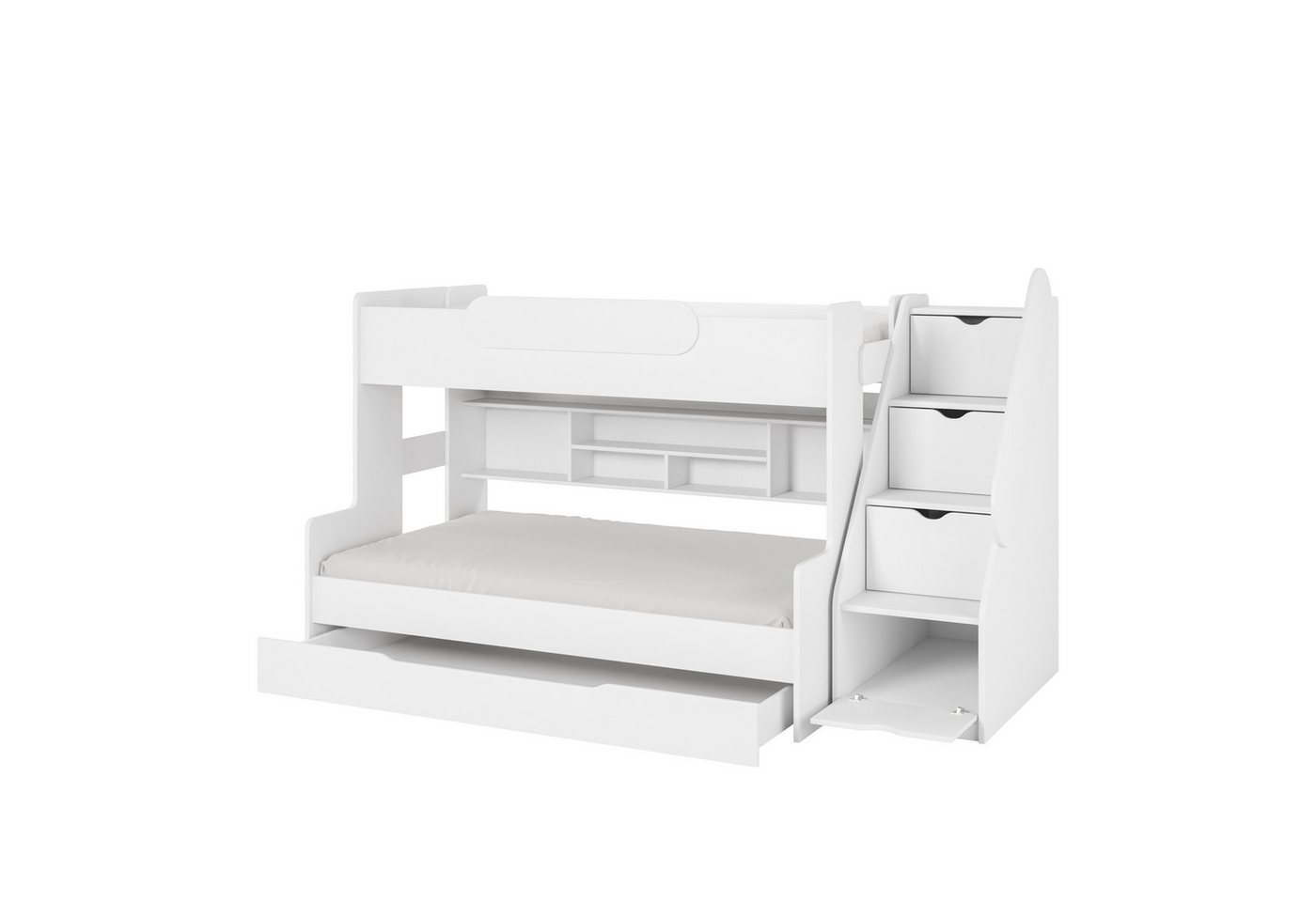 Deine Möbel 24 Funktionsbett SALLY Etagenbett für 2 Kinder mit Treppe Funktionsbett Kinderzimmer (Set, 1 tlg), mit einer großen Schublade, Praktisches Kinderbett mit Schubladen von Deine Möbel 24