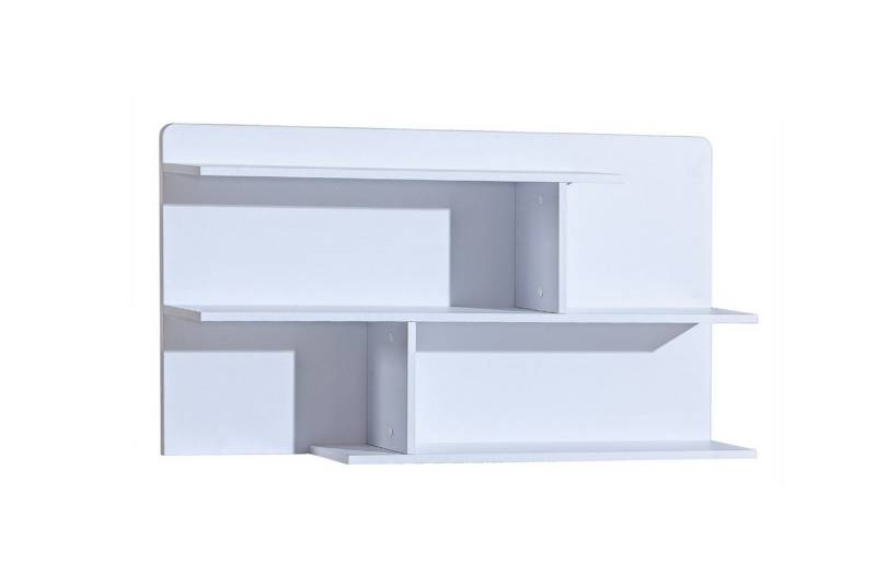 Deine Möbel 24 Hängeregal ARCO 12 Regal Wandregal Kinderzimmer Jugendzimmer 110 cm breit, Set 1-tlg., Weiß Matt Eiche Wotan von Deine Möbel 24