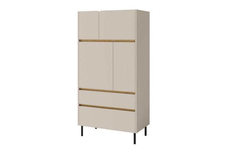 Deine Möbel 24 Hochkommode LIBU 05 Kommode Sideboard (Set, 3 St., 80 breit Kinderzimmer Jugendzimmer Schlafzimmer), LIBU-Kollektion Beige Eukalyptus Eiche von Deine Möbel 24