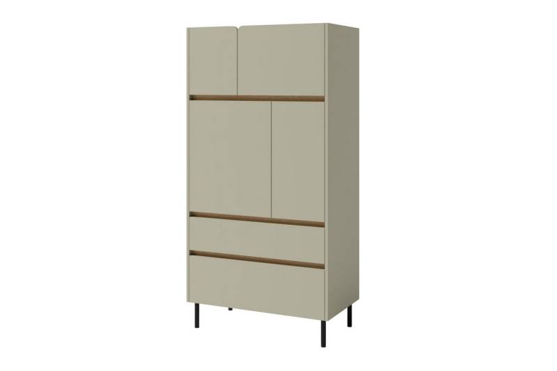 Deine Möbel 24 Hochkommode LIBU 05 Kommode Sideboard (Set, 3 St., 80 breit Kinderzimmer Jugendzimmer Schlafzimmer), LIBU-Kollektion Beige Eukalyptus Eiche von Deine Möbel 24