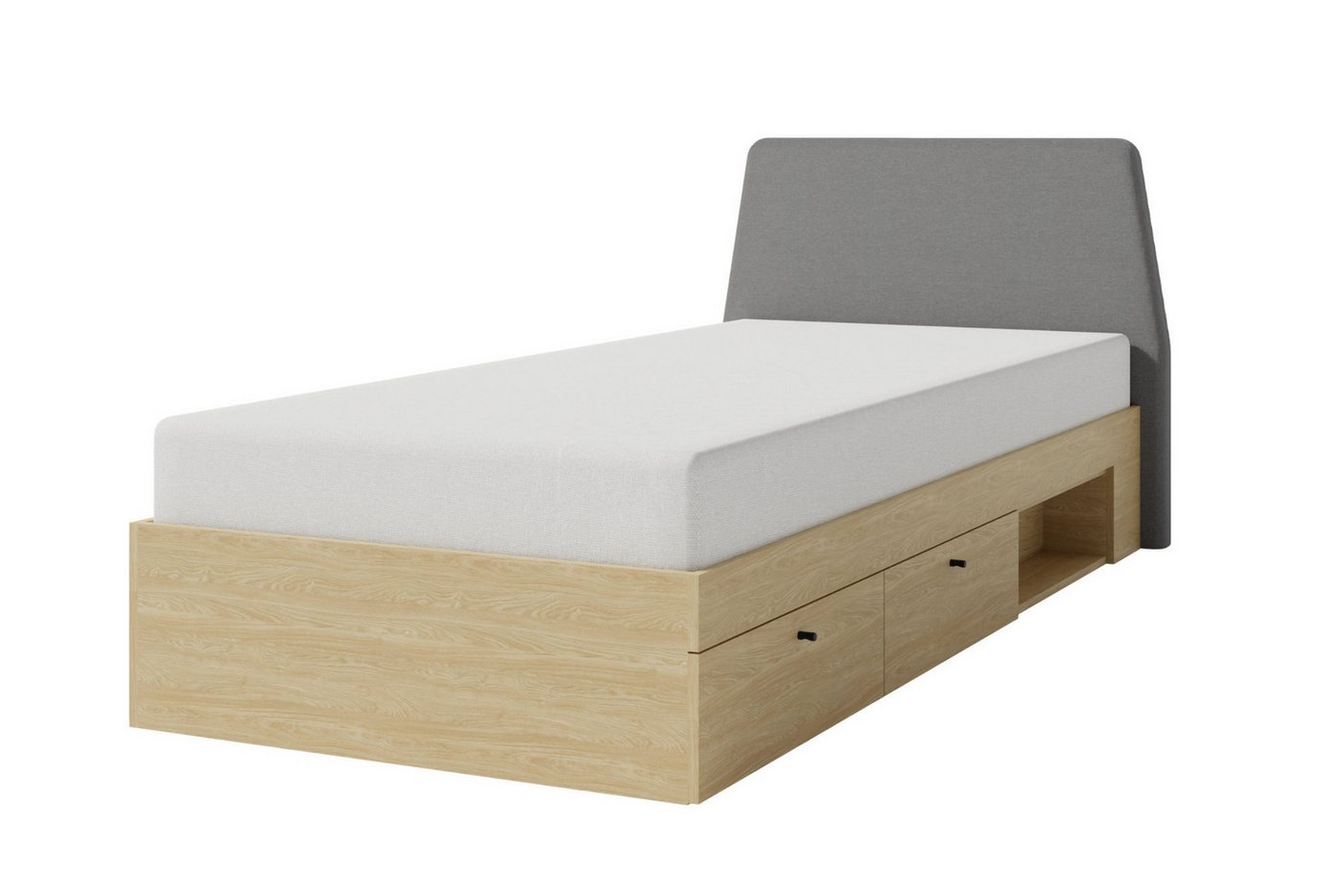 Deine Möbel 24 Jugendbett ALBI 90/200 und 120/200 (Jugendbett, 1-tlg), Kinderbett Jugendbett mit zwei Schubladen von Deine Möbel 24