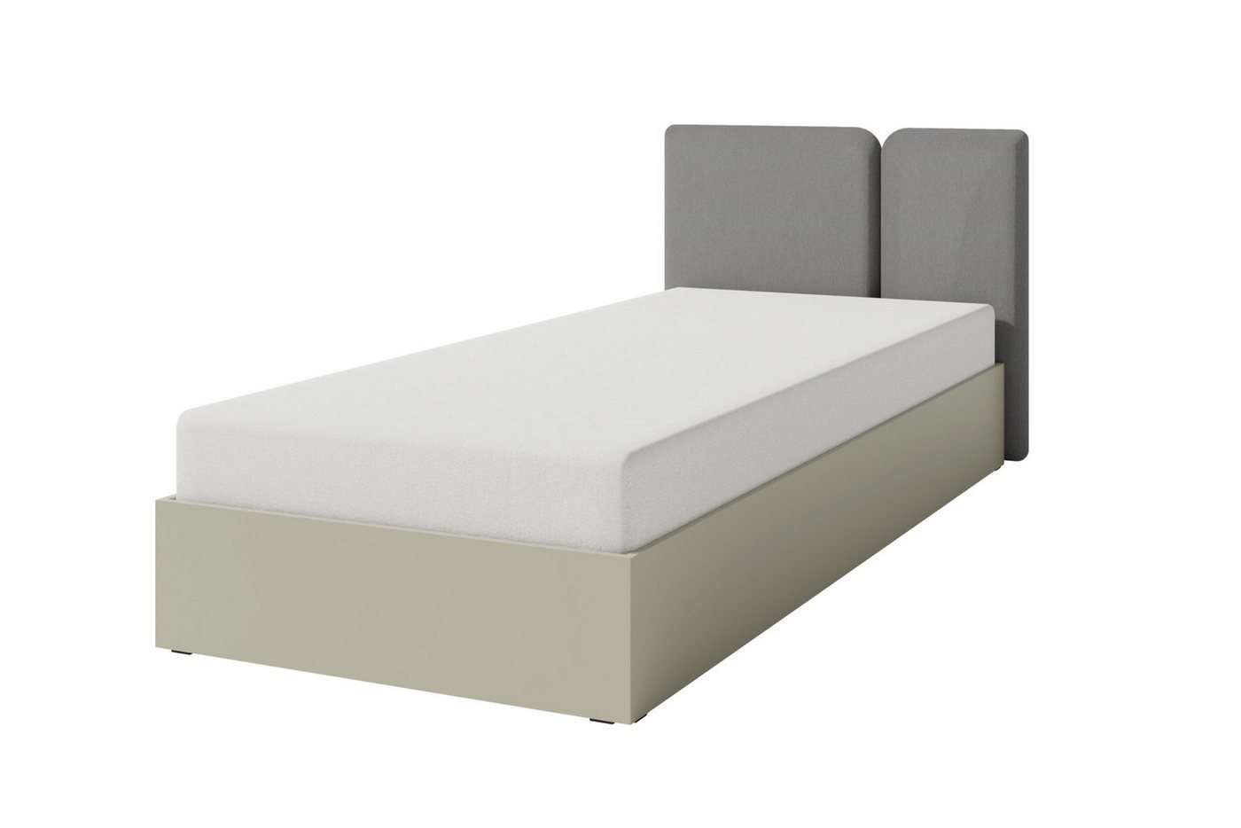 Deine Möbel 24 Jugendbett LIBU 13 90x200 LIBU 14 120x200 Kinderbett Einzelbett Bett (Set, 3-tlg., Kinderzimmer Jugendzimmer Stauraun), LIBU-Kollektion Beige Eukalyptus Eiche inkl. Lattenrost Bettkasten von Deine Möbel 24