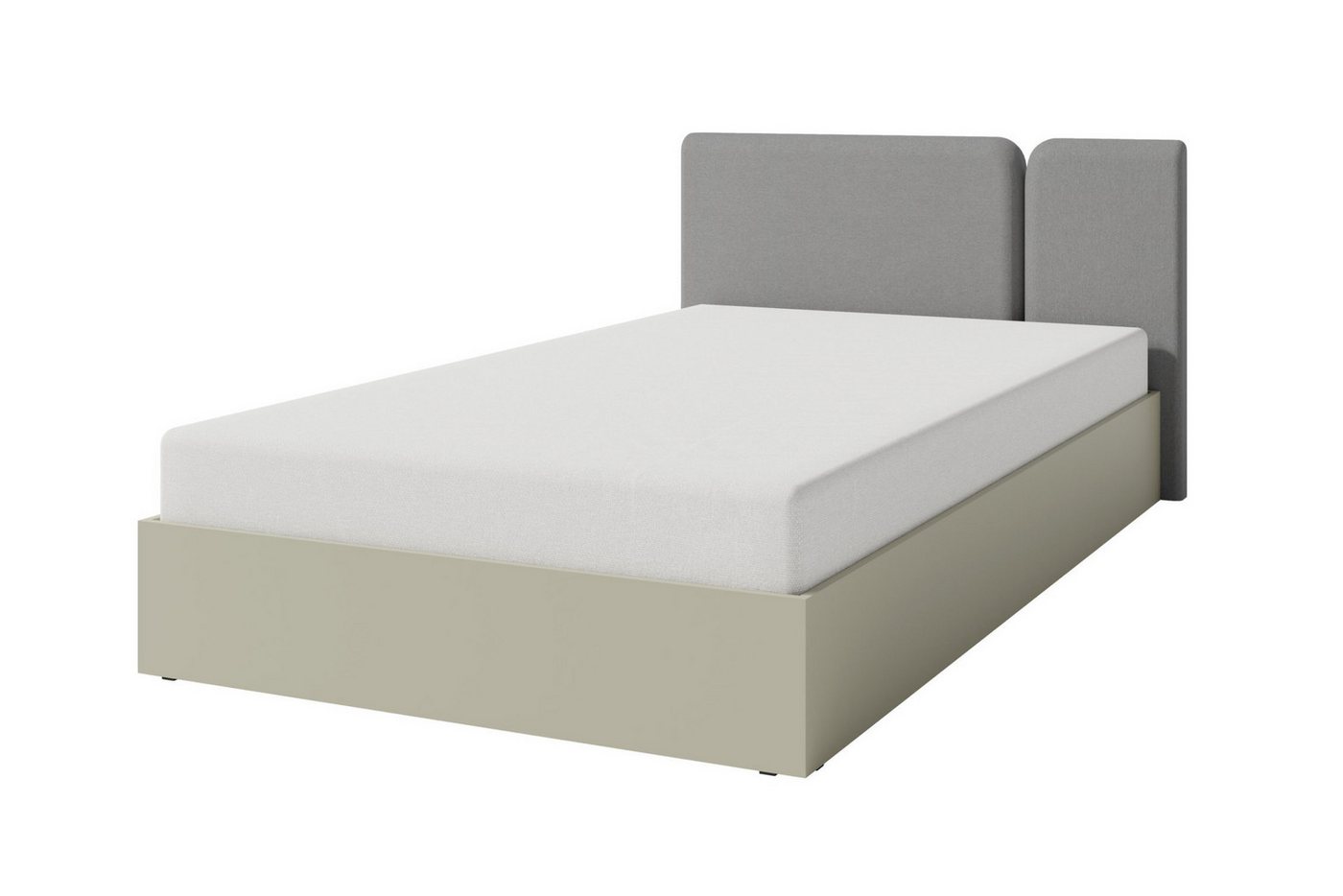 Deine Möbel 24 Jugendbett LIBU 13 90x200 LIBU 14 120x200 Kinderbett Einzelbett Bett (Set, 3-tlg., Kinderzimmer Jugendzimmer Stauraun), LIBU-Kollektion Beige Eukalyptus Eiche inkl. Lattenrost Bettkasten von Deine Möbel 24