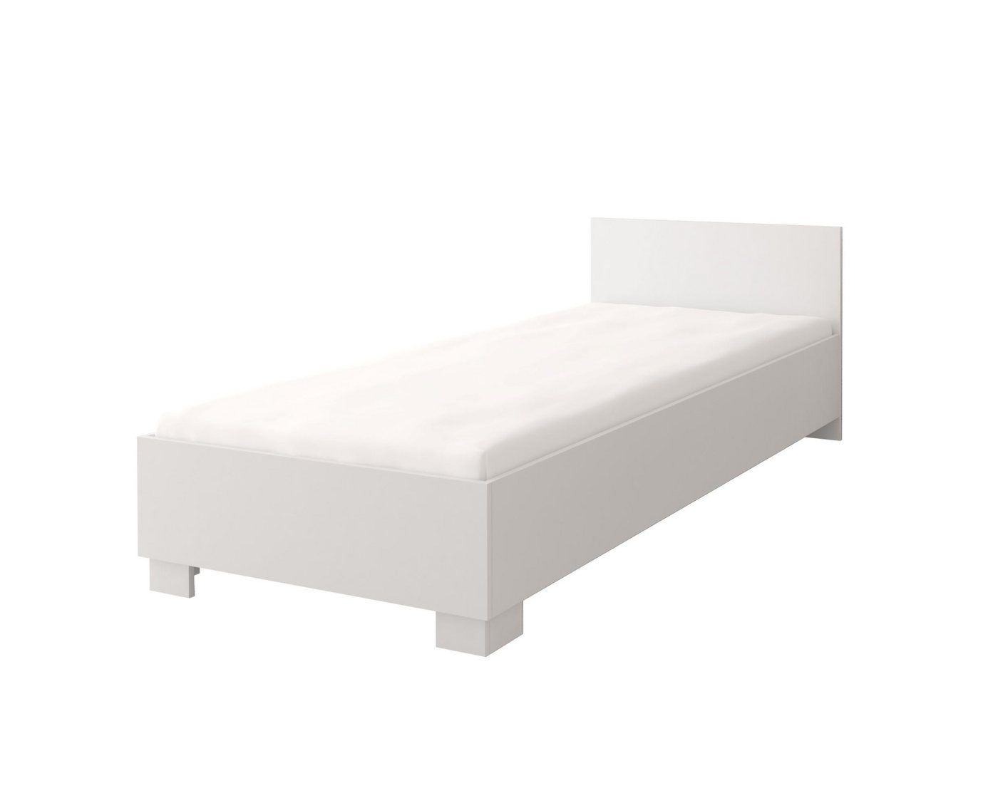 Deine Möbel 24 Kinderbett Bett OLMO 36 Jugendzimmer Jugendmöbel in Weiß Grau Eiche Sonoma (Set, 2-tlg., Set), wahlweise in Weiß Grau Eiche Sonoma Matratze optional von Deine Möbel 24