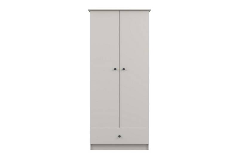 Deine Möbel 24 Kinderkleiderschrank OSCAR Kleiderschrank Drehtürenschrank 85 cm breit (Set, 2-St., ganz in Weiß / Cashmere, Griffe: Rosa / Anthrazit OSCAR-Kollektion) Kinderzimmer Jugendzimmer Jungenzimmer Mädchenzimmer von Deine Möbel 24