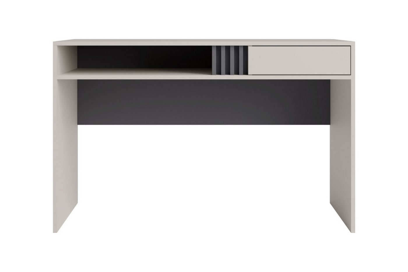 Deine Möbel 24 Kinderschreibtisch ALl 09 + ALl 10 Schreibtisch mit Container 120 CM breit (Set, 2-St., Eiche Lamellen Graphit inkl. Schublade), Stauraum inkl. Schublade von Deine Möbel 24