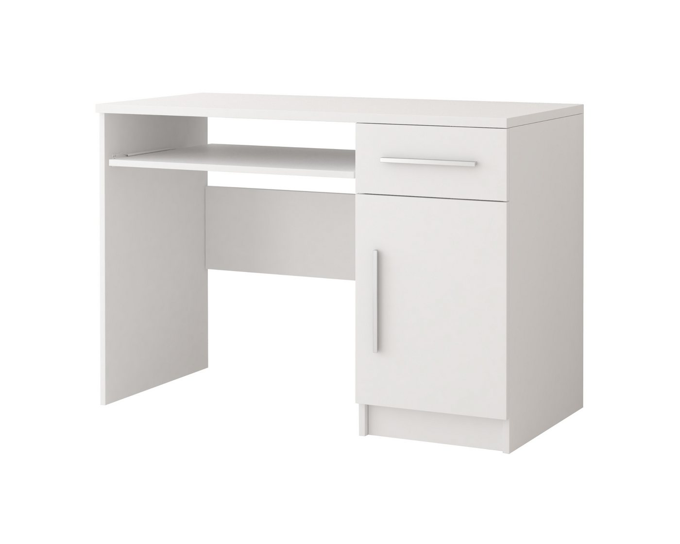 Deine Möbel 24 Kinderschreibtisch OLMO 08 Jugendzimmer Jugendmöbel in Weiß Weiß/Grau Weiß/Sonoma (Set, 1-St., Set), Schreibtisch Breite 110 cm inkl. Schublade Stauraum von Deine Möbel 24