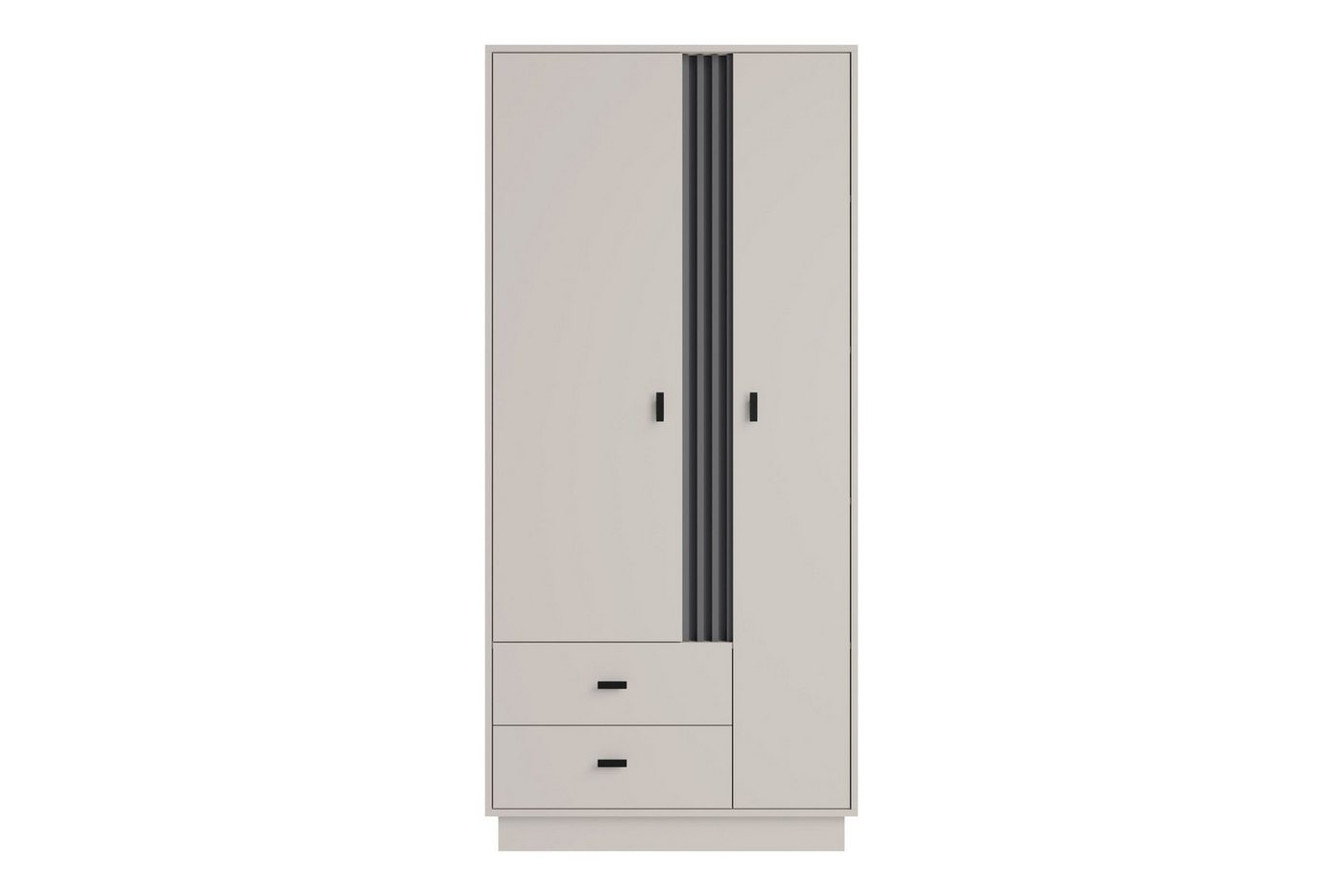 Deine Möbel 24 Kleiderschrank ALL 01 Kinderkleiderschrank 90 cm breit Schlafzimmer (Set, 1-St., hochwertige Laminatplatte Eiche Graphit) Drehtüren 2-türig Kinderzimmer Jugendzimmer Schlafzimmer von Deine Möbel 24