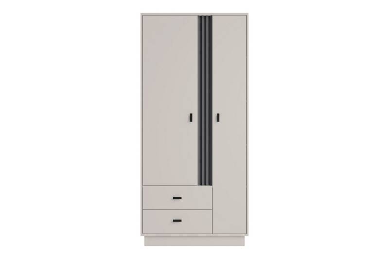 Deine Möbel 24 Kleiderschrank ALL 01 Kinderkleiderschrank 90 cm breit Schlafzimmer (Set, 1-St., hochwertige Laminatplatte Eiche Graphit) Drehtüren 2-türig Kinderzimmer Jugendzimmer Schlafzimmer von Deine Möbel 24