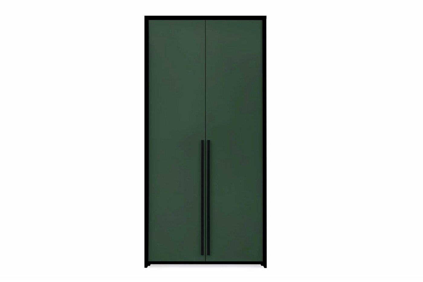 Deine Möbel 24 Kleiderschrank GENEVE 105 cm breit Drehtürenschrank (Set, 1-St., 2-türig Sandbeige Beige Dunklegrün Weiß Matt) ideal für Schlafzimmer Flur Kinderzimmer von Deine Möbel 24