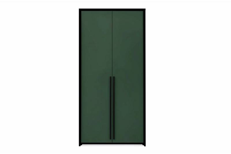 Deine Möbel 24 Kleiderschrank GENEVE 105 cm breit Drehtürenschrank (Set, 1-St., 2-türig Sandbeige Beige Dunklegrün Weiß Matt) ideal für Schlafzimmer Flur Kinderzimmer von Deine Möbel 24