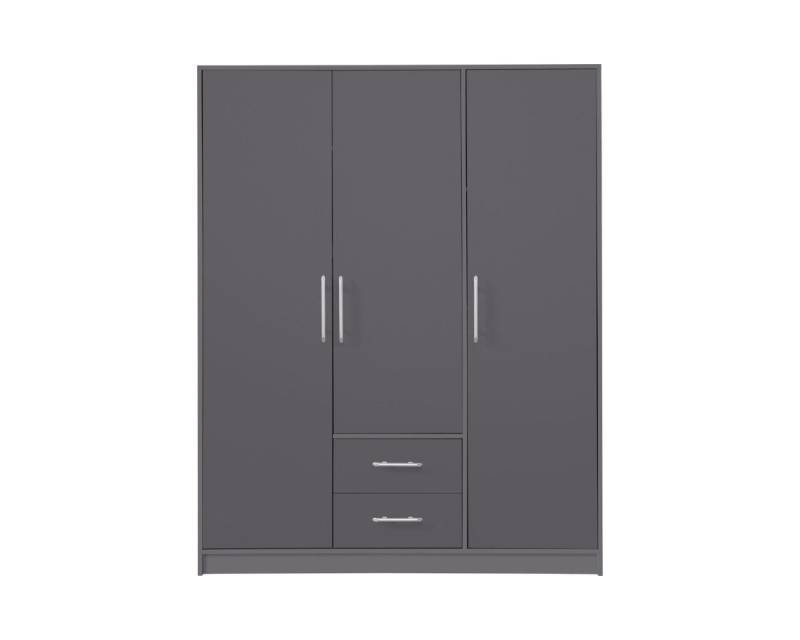 Deine Möbel 24 Kleiderschrank SAM SR2 3-türig Garderobensystem Artisan Anthrazit Weiß Eiche Sonoma (Set, 3-St., Stauraum) Drehtürenschrank 150 cm breit mit 2 Schubladen von Deine Möbel 24