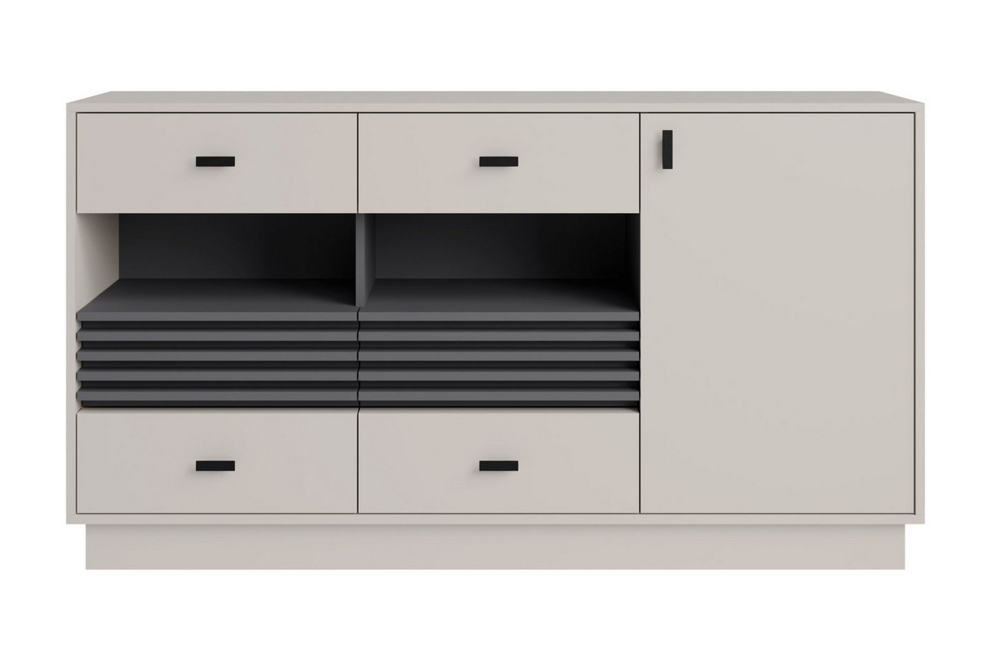 Deine Möbel 24 Kommode ALL 08 Kommode mit Schubladen 155 cm Sideboard (Set, 2 St., Hochwertige Laminaplatte), Wohnzimmer Schlafzimmer Kinderzimmer Jugendzimmer von Deine Möbel 24