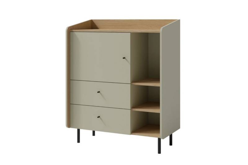 Deine Möbel 24 Kommode ALBI 09 mit 2 Schubladen 95cm (Kinderkommode, 1 St., Kinderkommode), Kommode Kinderzimmer Jugendzimmer von Deine Möbel 24