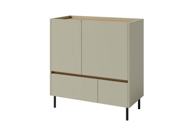 Deine Möbel 24 Kommode LIBU 09 Sideboard 95 cm breit (Set, 2 St., Kinderzimmer Jugendzimmer Schlafzimmer Wohnzimmer), LIBU-Kollektion Beige Eukalyptus Eiche von Deine Möbel 24