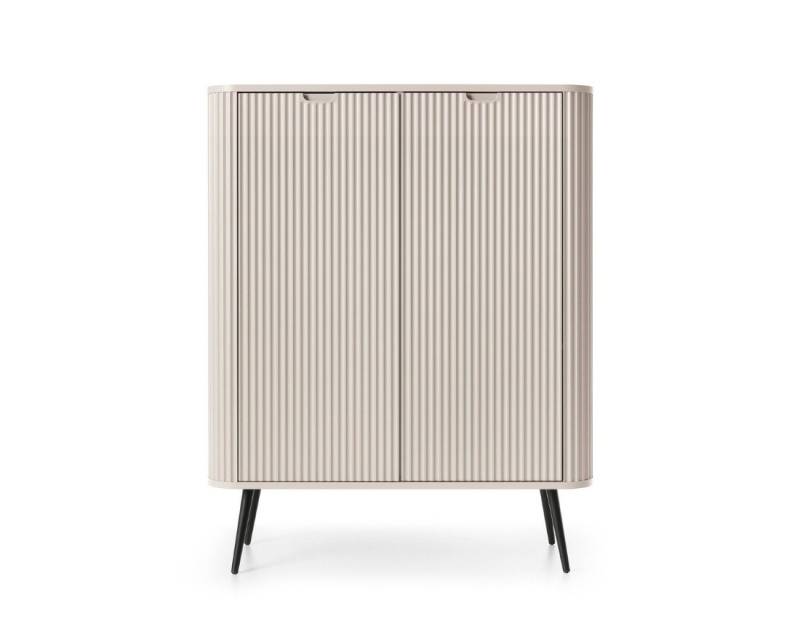 Deine Möbel 24 Kommode MODERNO Sideboard Hochkommode Weiß Schwarz Beige Caschmir Gold (Set, 2 St., Wohnzimmer 103 cm breit) von Deine Möbel 24
