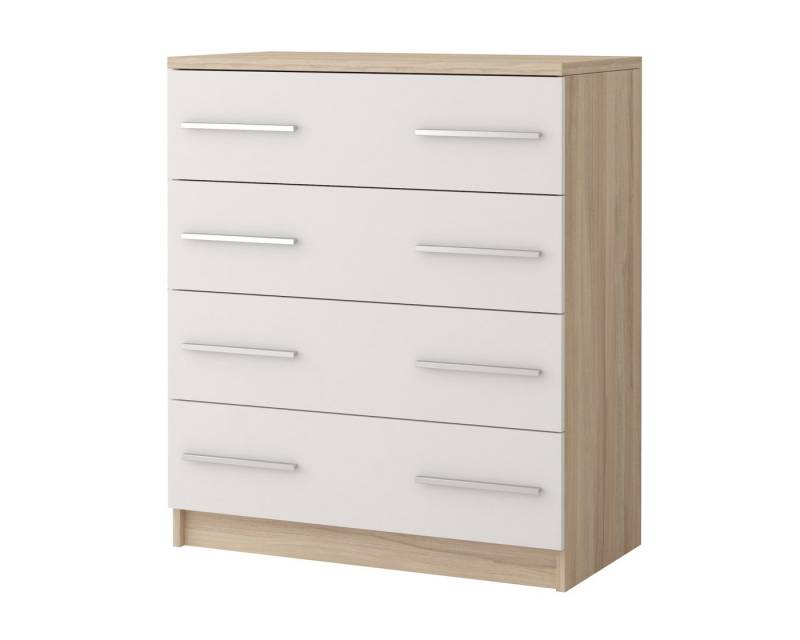 Deine Möbel 24 Kommode OLMO 02 Jugendzimmer Jugendmöbel in Weiß Weiß/Grau Weiß/Sonoma (Set, 1 St., Set), Sideboard Kindermöbel Kinderzimmer von Deine Möbel 24