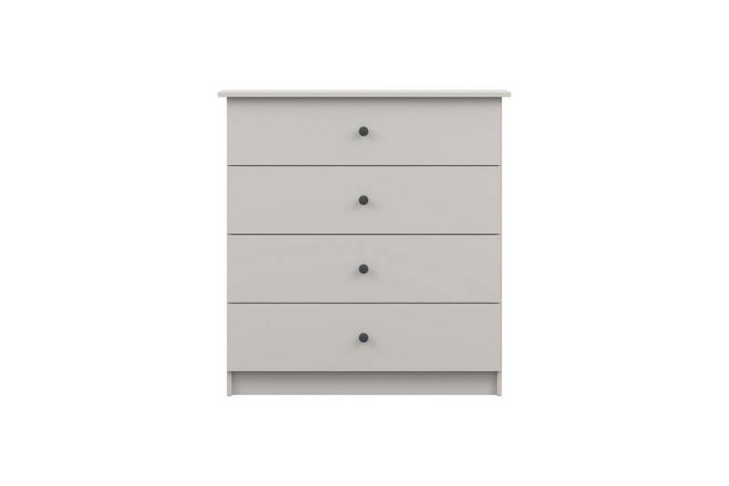 Deine Möbel 24 Kommode OSCAR 95 cm breit Sideboard mit 4 Schubladen (Set, 4 St., ganz in Weiß / Cashmere, Griffe: Rosa / Anthrazit OSCAR-Kollektion), Kinderzimmer Jugendzimmer Jungenzimmer Mädchenzimmer Schlafzimmer von Deine Möbel 24