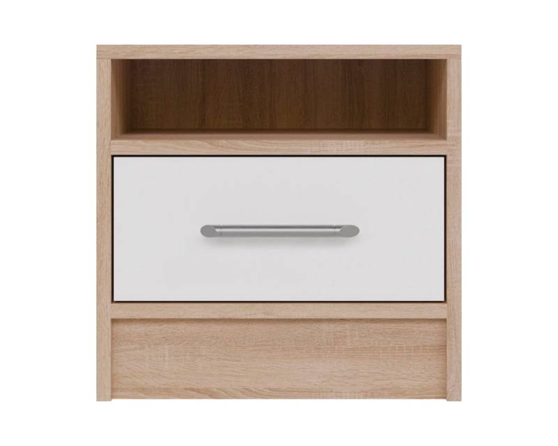 Deine Möbel 24 Nachttisch SAM SR7 Nachtkommode Nachtschrank Schlafzimmer Jugendzimmer (Set, 2-St), Garderobe Garderobensystem Artisan Anthrazit Weiß Sonoma 40 cm breit von Deine Möbel 24