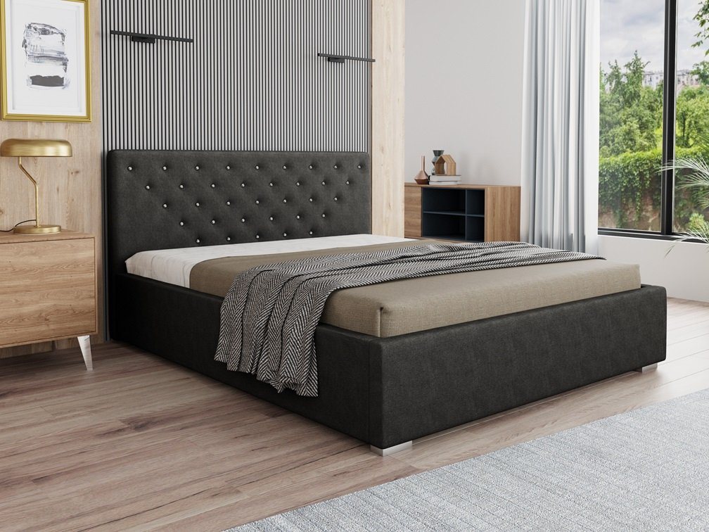 Deine Möbel 24 Polsterbett Bett Ehebett BERTA inkl. Bettkasten und Lattenrost (Komplettbett, 120x200 140x200 160x200 180x200 200x200 Funktionsbett), Doppelbett, Komplettbett, Matratze zur Auswahl, mit / ohne Matratze von Deine Möbel 24