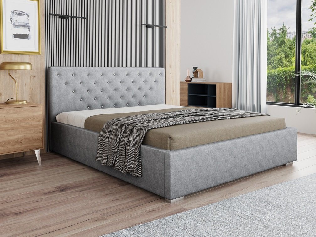 Deine Möbel 24 Polsterbett Bett Ehebett BERTA inkl. Bettkasten und Lattenrost (Komplettbett, 120x200 140x200 160x200 180x200 200x200 Funktionsbett), Doppelbett, Komplettbett, Matratze zur Auswahl, mit / ohne Matratze von Deine Möbel 24