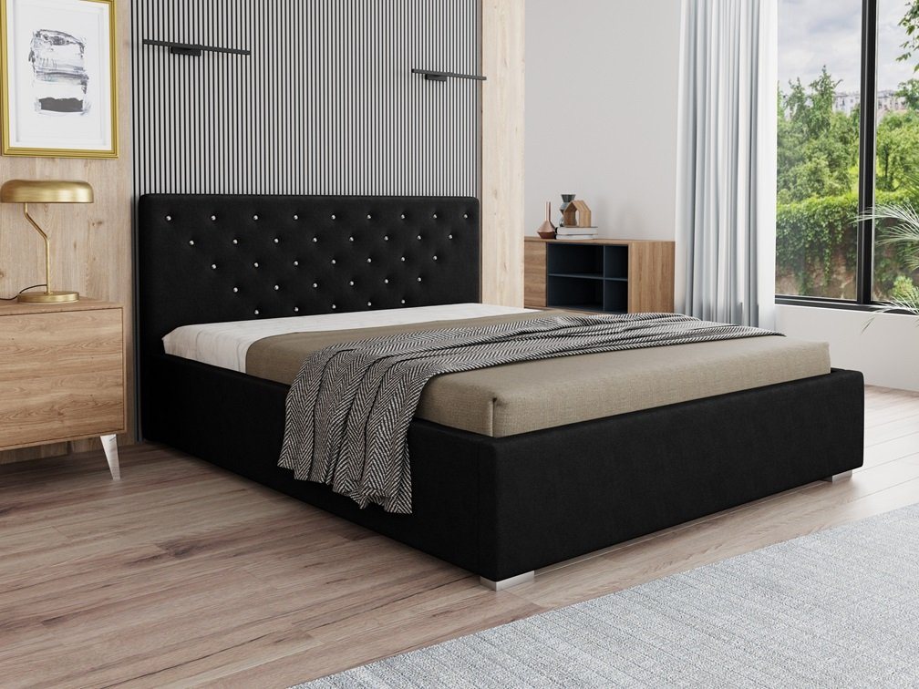 Deine Möbel 24 Polsterbett Bett Ehebett BERTA inkl. Bettkasten und Lattenrost (Komplettbett, 120x200 140x200 160x200 180x200 200x200 Funktionsbett), Doppelbett, Komplettbett, Matratze zur Auswahl, mit / ohne Matratze von Deine Möbel 24