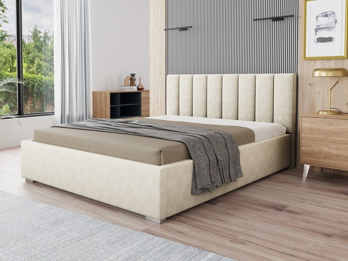 Deine Möbel 24 Polsterbett Bett Ehebett GORDON inkl. Bettkasten und Lattenrost (120x200 140x200 160x200 180x200 200x200 Komplettbett), Doppelbett Funktionsbett, Matratze optional, mit / ohne Matratze von Deine Möbel 24