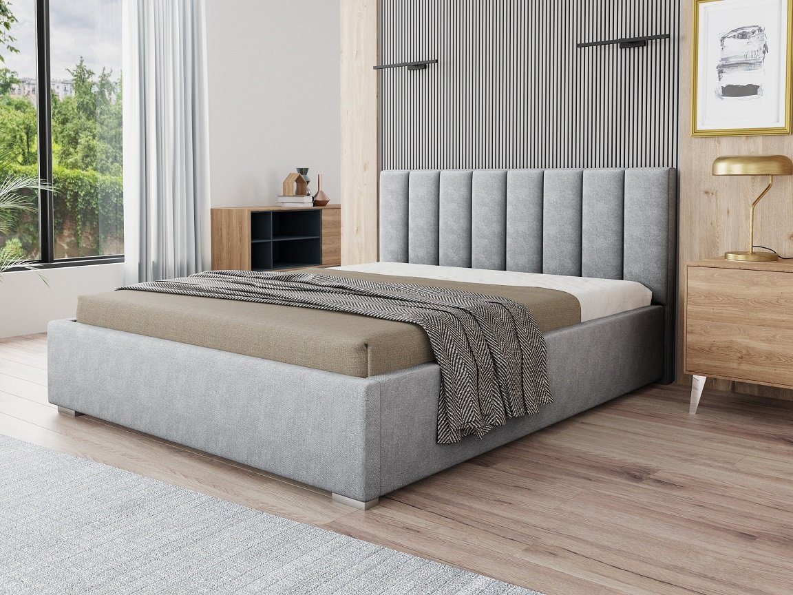 Deine Möbel 24 Polsterbett Bett Ehebett GORDON inkl. Bettkasten und Lattenrost (120x200 140x200 160x200 180x200 200x200 Komplettbett), Doppelbett Funktionsbett, Matratze optional, mit / ohne Matratze von Deine Möbel 24