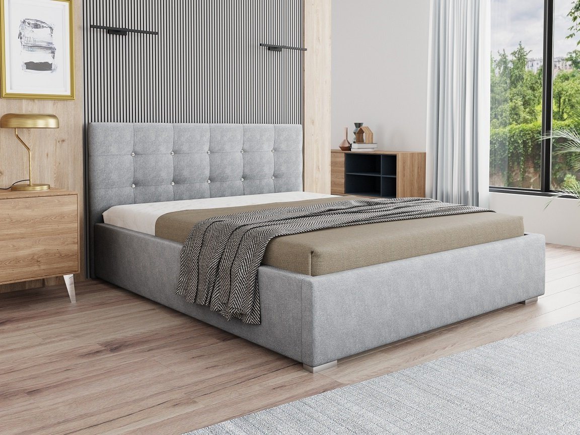 Deine Möbel 24 Polsterbett Bett Ehebett RICARDO inkl. Bettkasten und Lattenrost (120x200 140x200 160x200 180x200 200x200 Komplettbett), Doppelbett Funktionsbett, Matratze optional, mit / ohne Matratze von Deine Möbel 24