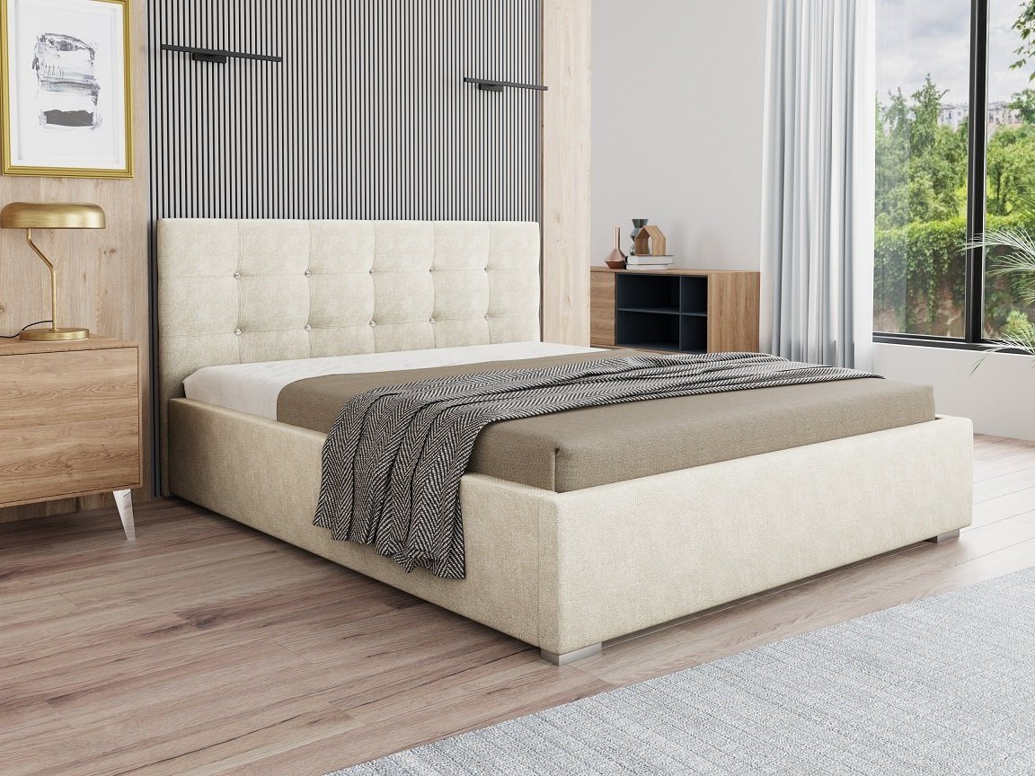 Deine Möbel 24 Polsterbett Bett Ehebett RICARDO inkl. Bettkasten und Lattenrost (120x200 140x200 160x200 180x200 200x200 Komplettbett), Doppelbett Funktionsbett, Matratze optional, mit / ohne Matratze von Deine Möbel 24