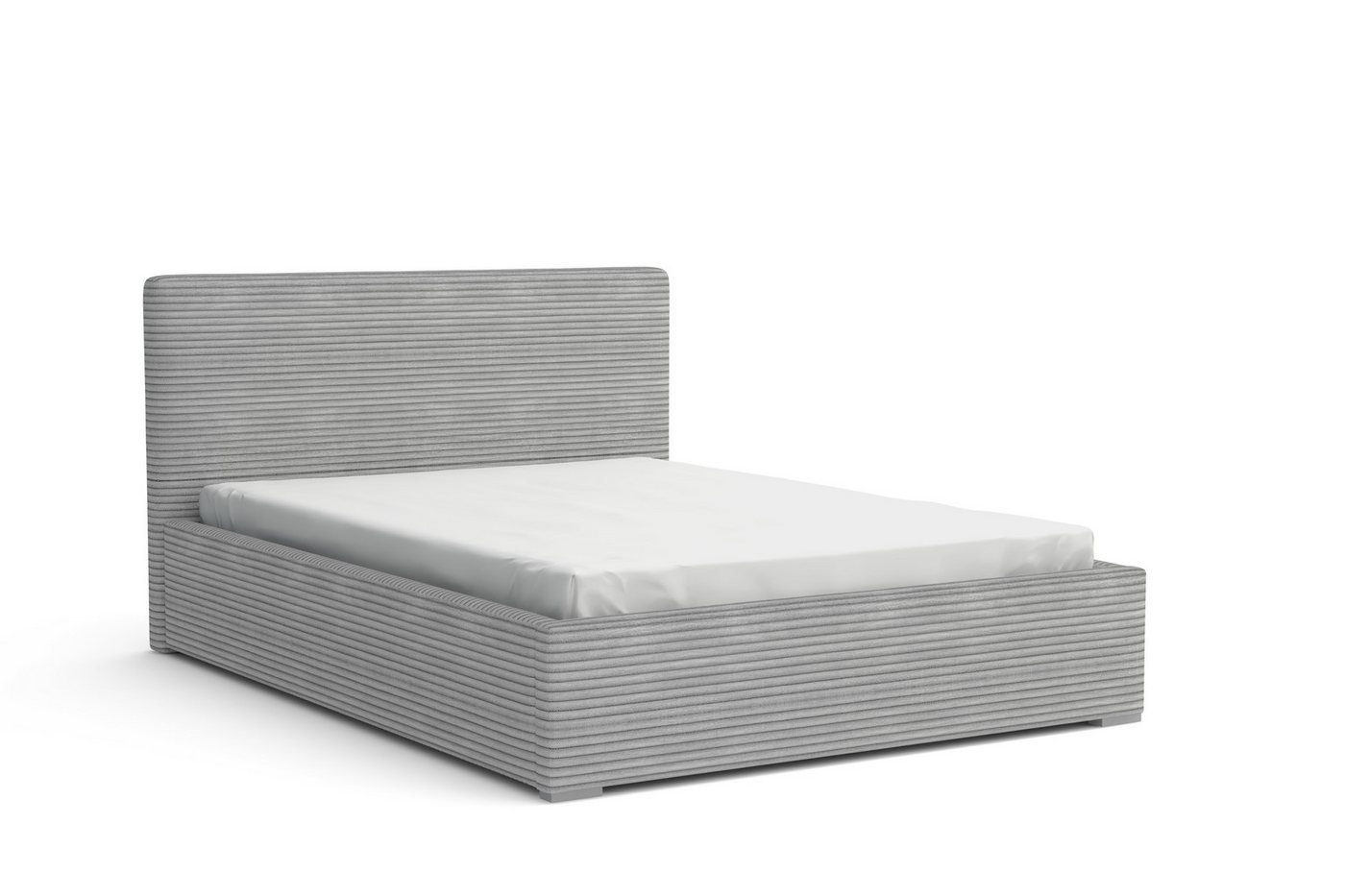 Deine Möbel 24 Polsterbett SVEN mit Bettkasten – Komfortbett mit Stauraum & gepolstertem Kopfteil (ideales Stauraumbett für Schlafzimmer, Jugendzimmer oder Gästezimmer, 1-tlg., Farben: Creme, Beige, Hellgrau, Anthrazit, Schwarz), Größen: 140x200, 160x200, 180x200 oder 200x200 cm von Deine Möbel 24