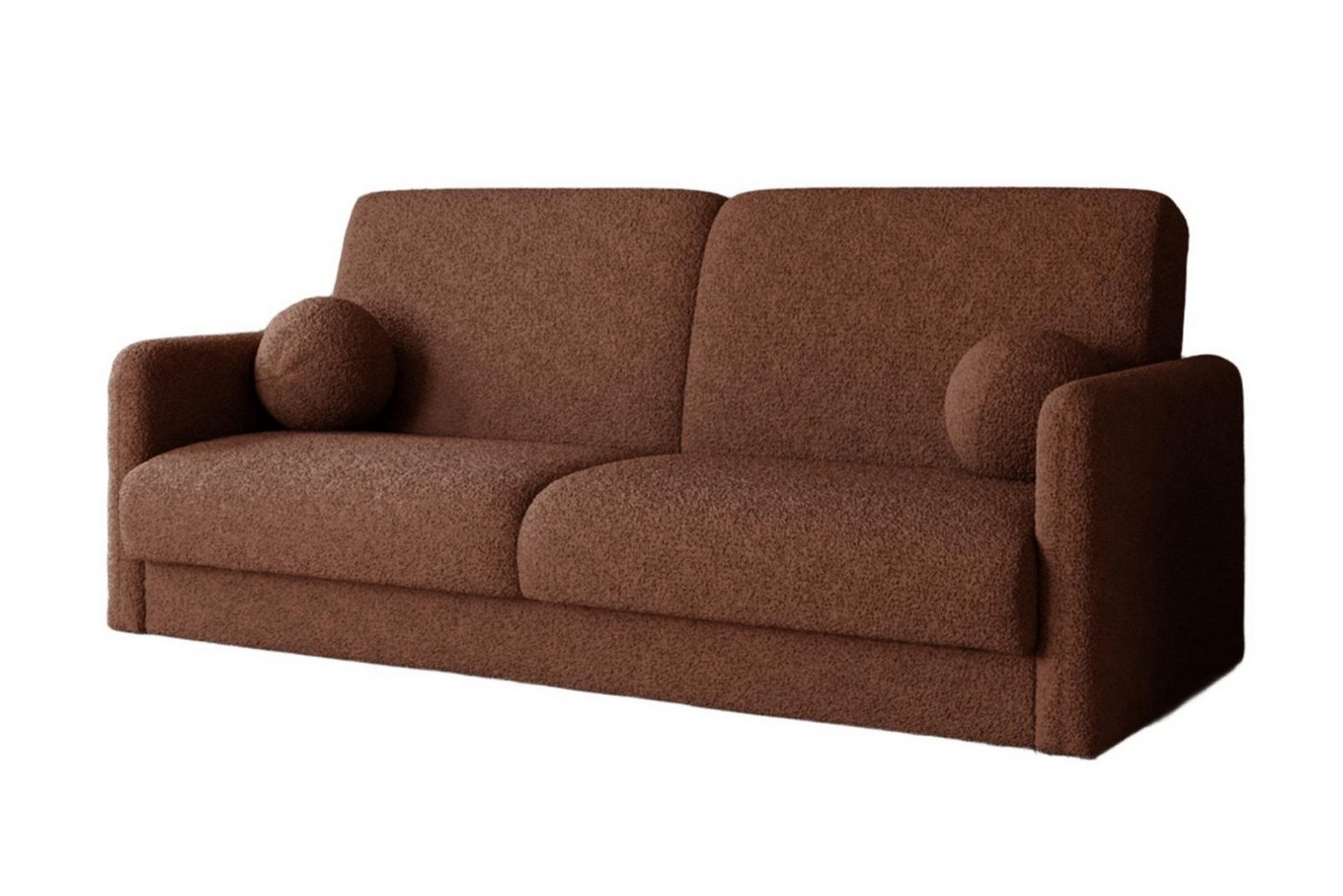 Deine Möbel 24 Schlafsofa CLASSY Sofa mit Bettkasten, Bouclé Stoff, ausziehbar, Set 1 Teile, inkl. Kissen, Bettkasten und Schlaffunktion von Deine Möbel 24