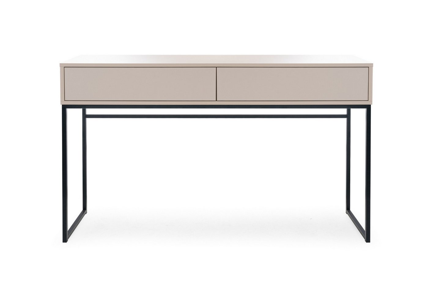 Deine Möbel 24 Schminktisch GENEVE 137 cm ideal für Schlafzimmer (Set, 1-St., Sandbeige Beige Dunklegrün), mit 2 Schubladen von Deine Möbel 24