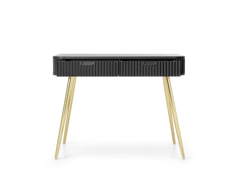 Deine Möbel 24 Schminktisch MODERNO Hochkommode Weiß Schwarz Beige Caschmir Gold (Set, 2-St., 1 Tisch), Kommode von Deine Möbel 24