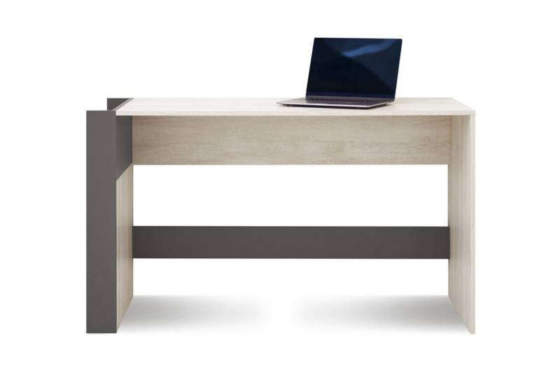 Deine Möbel 24 Schreibtisch REMI 10 mit Container REMI 11 Kinderschreibtisch 130 cm breit (Set, 2-St., mit Schubladen), REMI Kollektion Kinderzimmer Jugendzimmer Weiß Holz Anthrazit von Deine Möbel 24