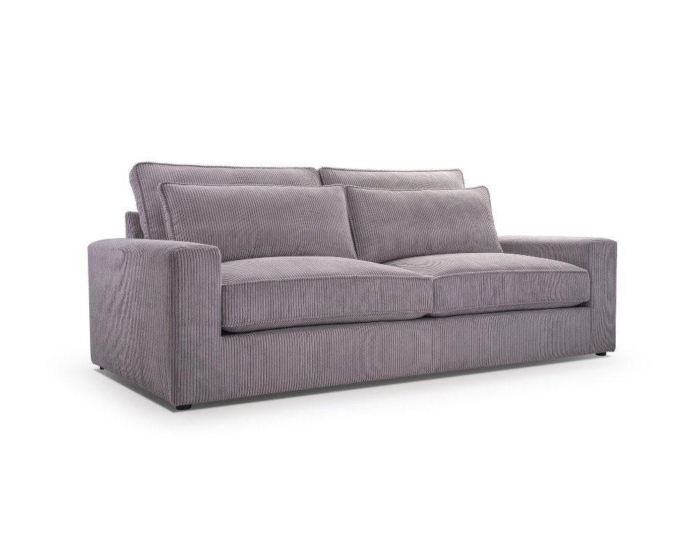 Deine Möbel 24 Sofa Couch KOS im Cord, inkl. Kissen, Abmessungen: 221 x 104 cm, 3 - Sitzer von Deine Möbel 24