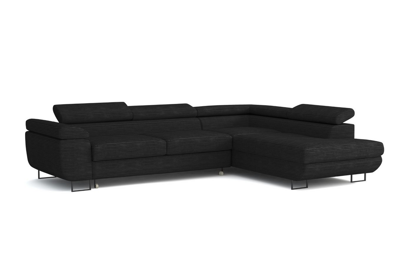 Deine Möbel 24 Wohnlandschaft ASTON Cord-Stoff Samt 277 cm breit Ecksofa Sofa Wohnzimmer L-Couch, Grau Beige Dunkelgrau Anthrazit Graphit Schwarz Hellgrau verstellbare Kopfstütze 2 Teile, mit Schlaffunktion Bettkasten Stauraum Deine Möbel 24 Wohnlandschaft ASTON Cord-Stoff Samt 277 cm breit Ecksofa Sofa Wohnzimmer L-Couch, Grau Beige Dunkelgrau Anthrazit Graphit Schwarz Hellgrau verstellbare Kopfstütze 2 Teile, mit Schlaffunktion Bettkasten Stauraum von Deine Möbel 24