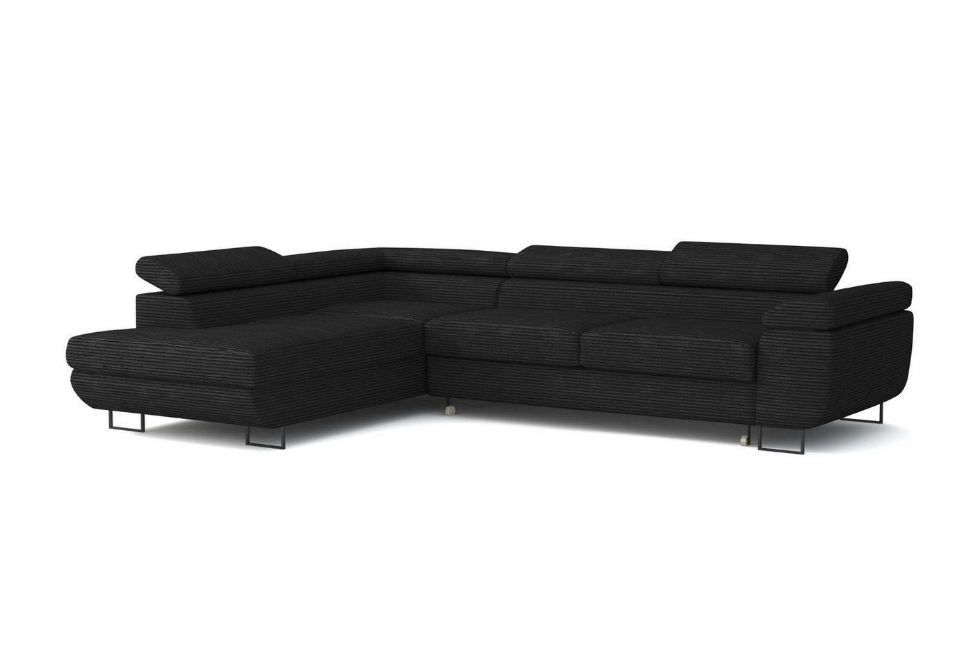 Deine Möbel 24 Wohnlandschaft ASTON Cord-Stoff Samt 277 cm breit Ecksofa Sofa Wohnzimmer L-Couch, Grau Beige Dunkelgrau Anthrazit Graphit Schwarz Hellgrau verstellbare Kopfstütze 2 Teile, mit Schlaffunktion Bettkasten Stauraum Deine Möbel 24 Wohnlandschaft ASTON Cord-Stoff Samt 277 cm breit Ecksofa Sofa Wohnzimmer L-Couch, Grau Beige Dunkelgrau Anthrazit Graphit Schwarz Hellgrau verstellbare Kopfstütze 2 Teile, mit Schlaffunktion Bettkasten Stauraum von Deine Möbel 24
