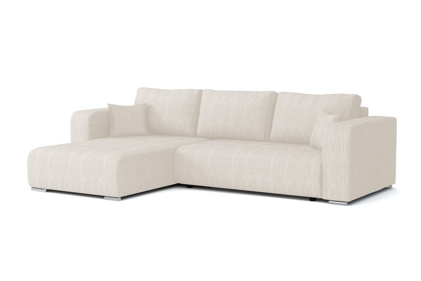 Deine Möbel 24 Wohnlandschaft CARACAS 288 cm breit Ecksofa Sofa Wohnzimmer L-Couch Cord Samt, Creme Grau Beige Grau Anthrazit Graphit Schwarz Hellgrau 3 Teile, mit Schlaffunktion Bettfunktion Bettkasten Deine Möbel 24 Wohnlandschaft CARACAS 288 cm breit Ecksofa Sofa Wohnzimmer L-Couch Cord Samt, Creme Grau Beige Grau Anthrazit Graphit Schwarz Hellgrau 3 Teile, mit Schlaffunktion Bettfunktion Bettkasten von Deine Möbel 24