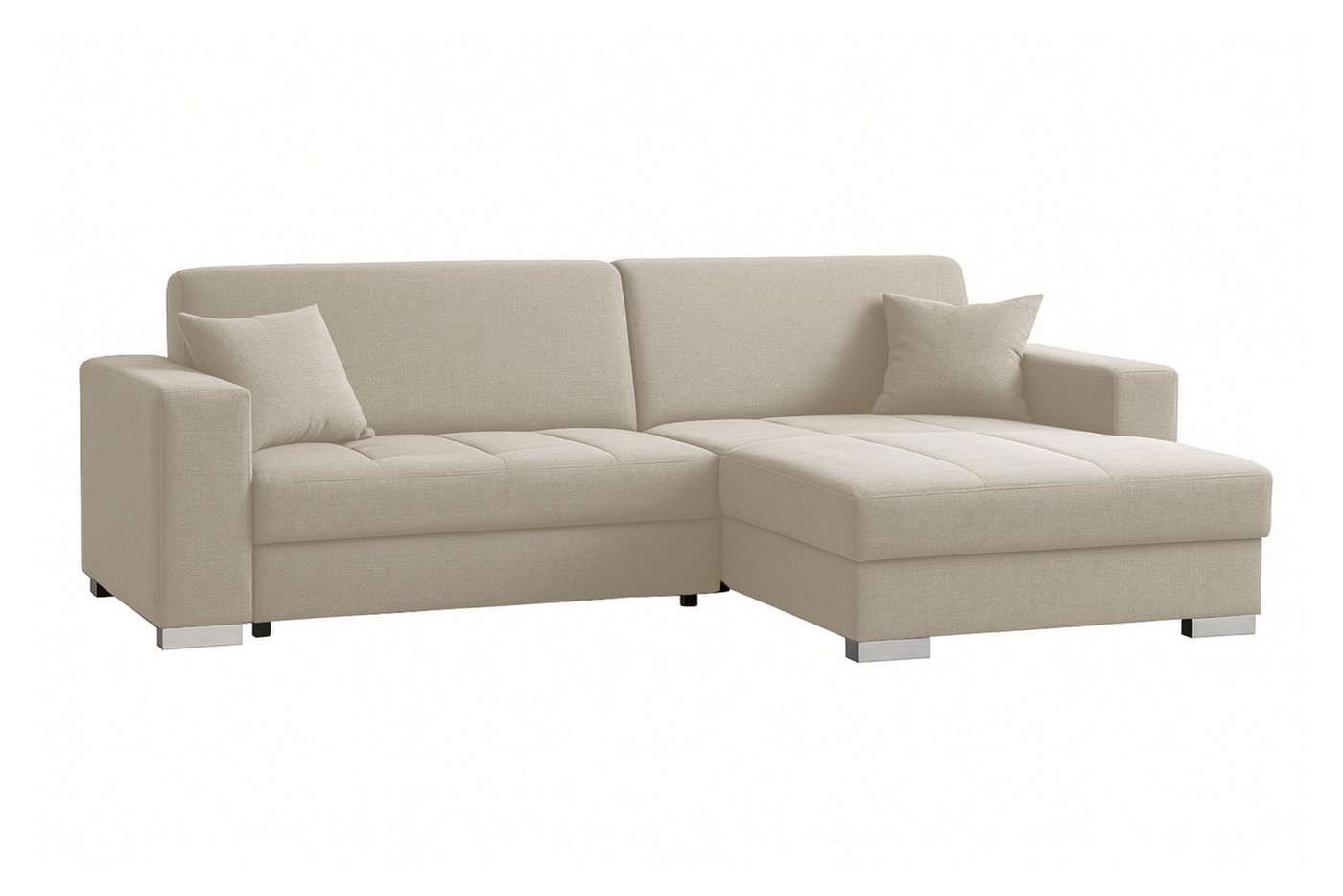Deine Möbel 24 Wohnlandschaft MARA L-Sofa mit Schlaffunktion und Bettkasten, Couch in Beige, Hellgrau, Grau und Schwarz - Webstoff 1 Teile, Ecksofa mit praktischer Schlaffunktion und großem Bettkasten Deine Möbel 24 Wohnlandschaft MARA L-Sofa mit Schlaffunktion und Bettkasten, Couch in Beige, Hellgrau, Grau und Schwarz - Webstoff 1 Teile, Ecksofa mit praktischer Schlaffunktion und großem Bettkasten von Deine Möbel 24