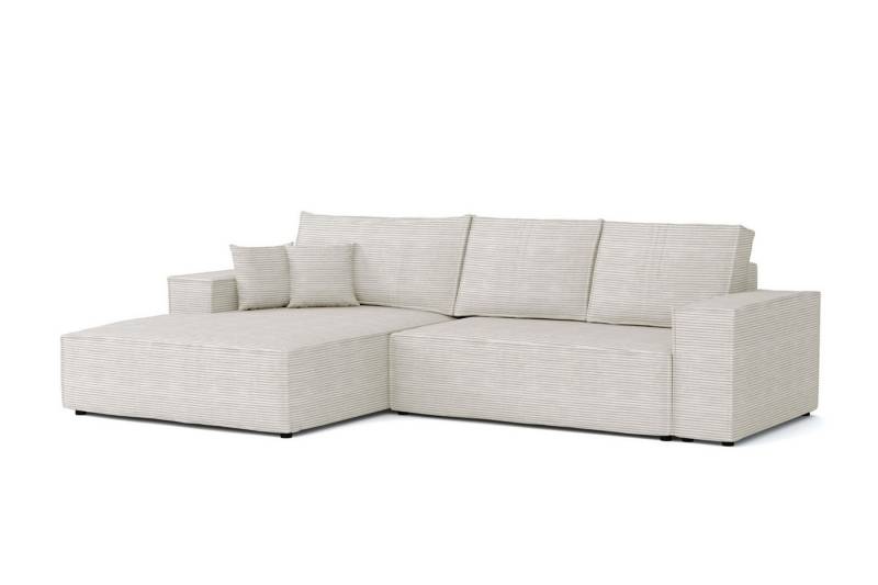 Deine Möbel 24 Wohnlandschaft MARCO 294 cm breit Ecksofa Sofa Wohnzimmer L-Couch Cord Samt, Grau Beige Dunkelgrau Anthrazit Graphit Schwarz Hellgrau 3 Teile, mit Schlaffunktion Bettfunktion Bettkasten Stauraum Deine Möbel 24 Wohnlandschaft MARCO 294 cm breit Ecksofa Sofa Wohnzimmer L-Couch Cord Samt, Grau Beige Dunkelgrau Anthrazit Graphit Schwarz Hellgrau 3 Teile, mit Schlaffunktion Bettfunktion Bettkasten Stauraum von Deine Möbel 24