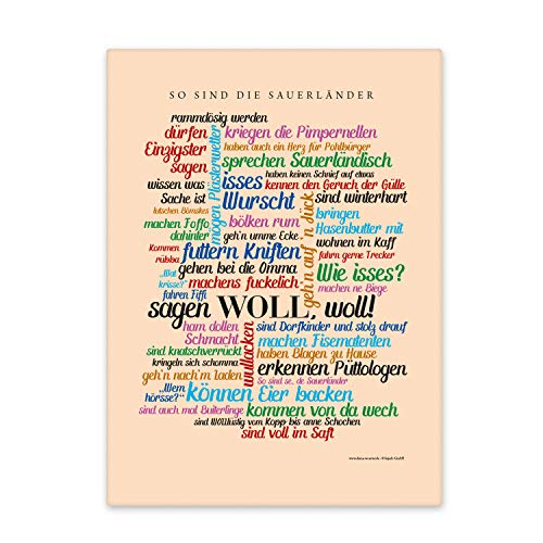 Deine Wörter Leinwand So sind die Sauerländer - Keilrahmen 50x70 cm Deine Wörter Leinwand So sind die Sauerländer - Keilrahmen 50x70 cm von Deine Wörter