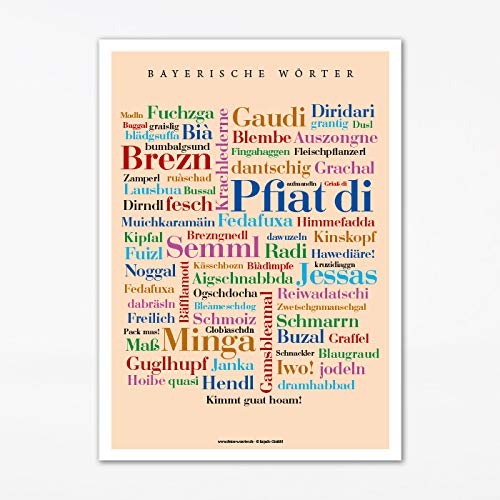 Deine Wörter Poster Bayerische (50x70 cm) von Deine Wörter