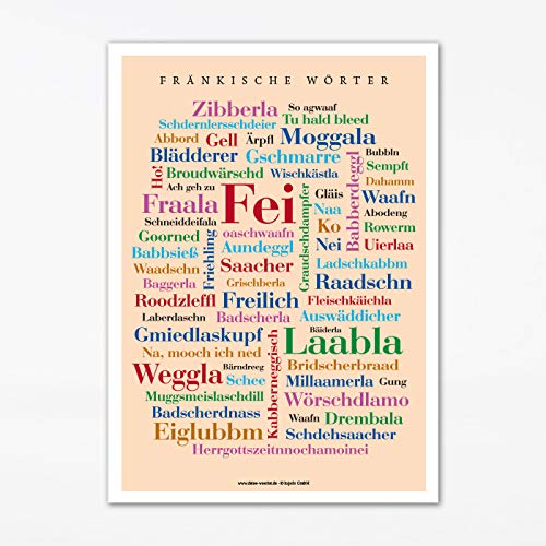 Deine Wörter Poster Fränkische (50x70 cm) von Deine Wörter