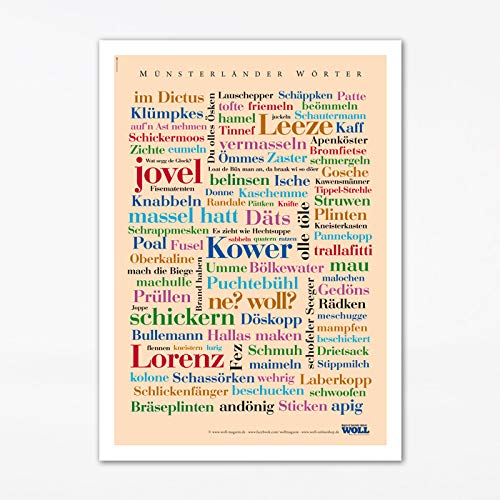 Deine Wörter Poster Münsterländer (50x70 cm) von Deine Wörter