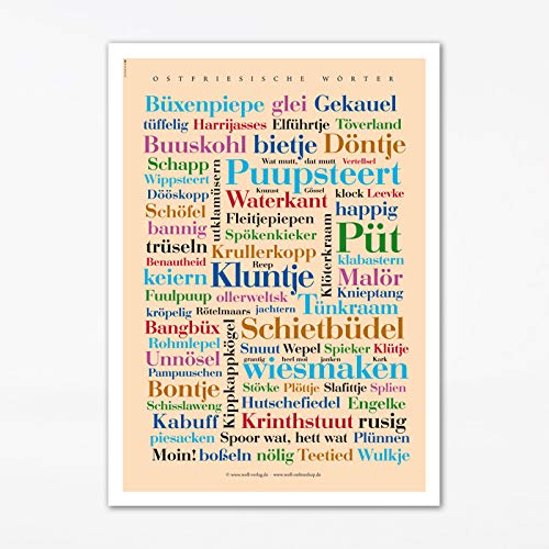 Deine Wörter Poster Ostfriesische (30x40 cm) von Deine Wörter