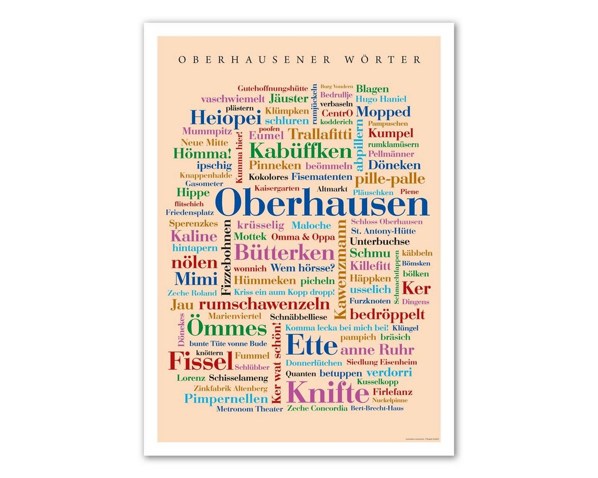 Deine Wörter Poster Poster Oberhausener Wörter von Deine Wörter