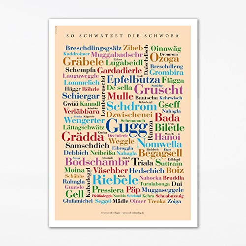 Deine Wörter Poster Schwäbische (30x40 cm) von Deine Wörter