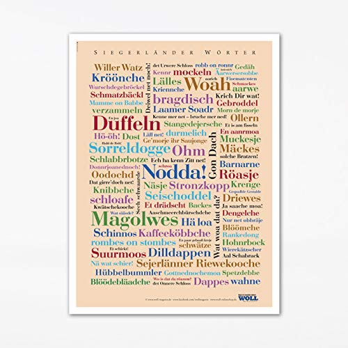 Deine Wörter Poster Siegerländer (50x70 cm) von Deine Wörter
