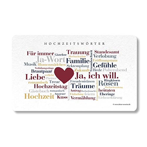 Frühstücksbrettchen Hochzeitswörter Frühstücksbrettchen Hochzeitswörter von Deine Wörter